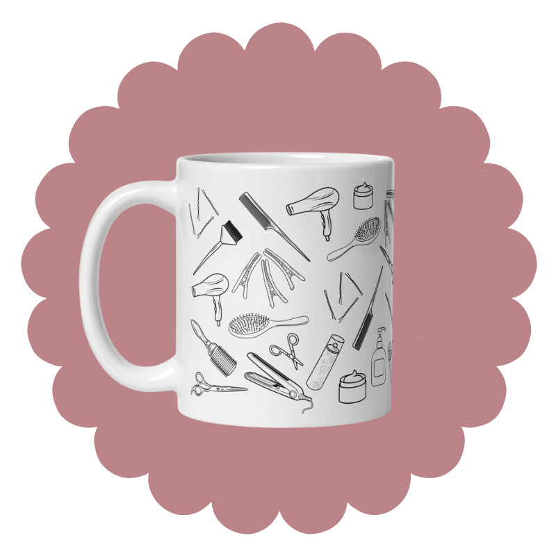 White glossy mug